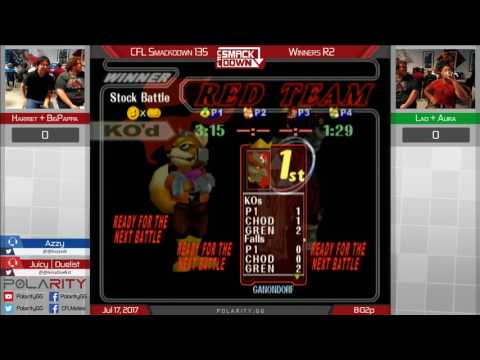 CFL Smackdown 135 Melee - Harriet + Biggpappa vs Lad + Aura - Winners R2