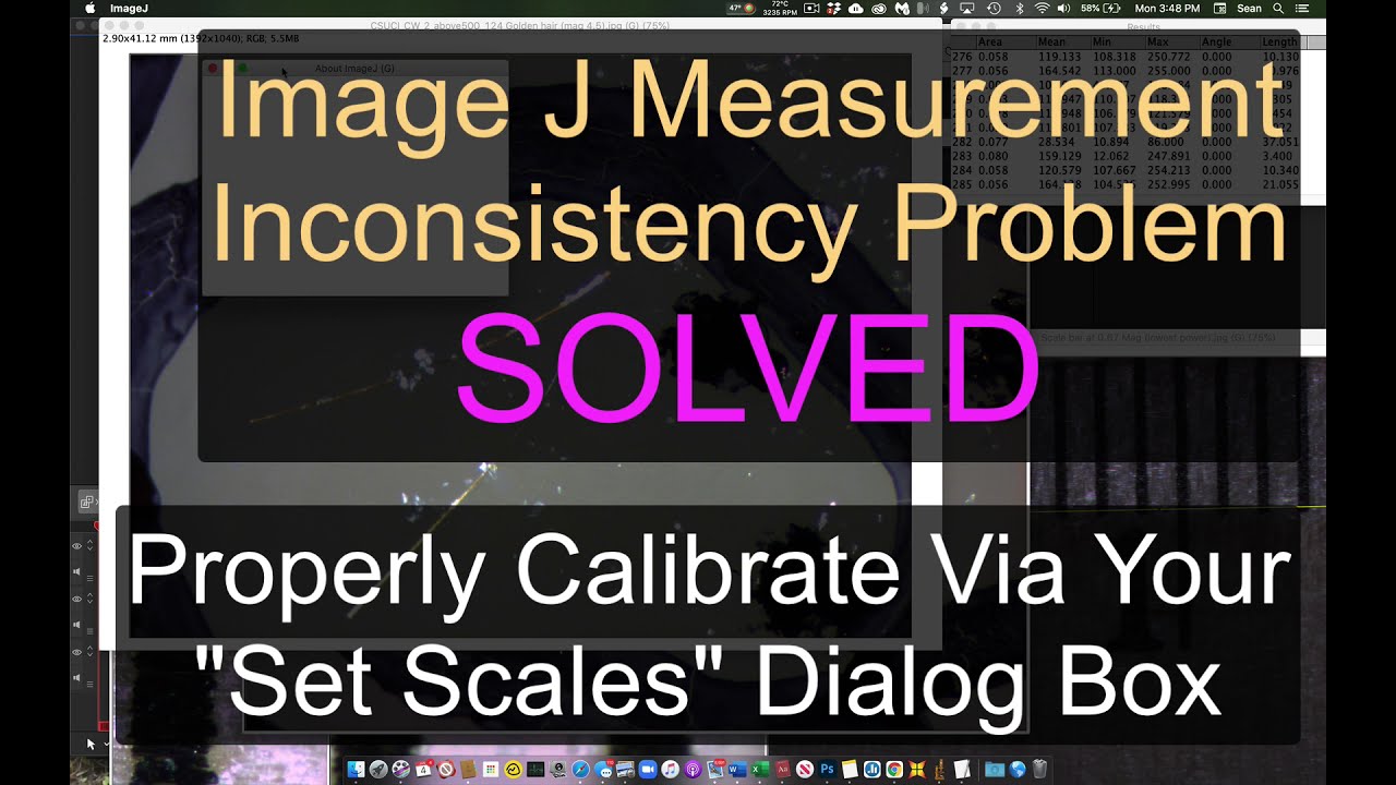 Resolved-ImageJ Measurement Errors