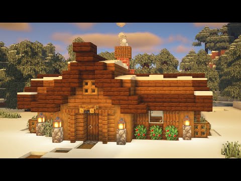 Gorillo - Minecraft: How to build a Winter Log Cabin