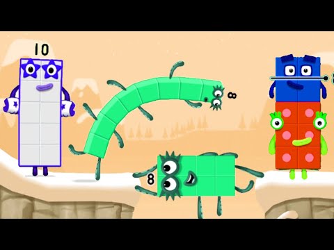 Numberblocks Learning Academy #46 - Numberblocks 10 6 8 - Numberblocks Magic Run - Numberblocks Game