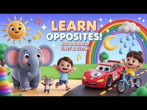 Opposites Song for Kids | Big and Small, Fast and Slow | @coco rhymes and tales 