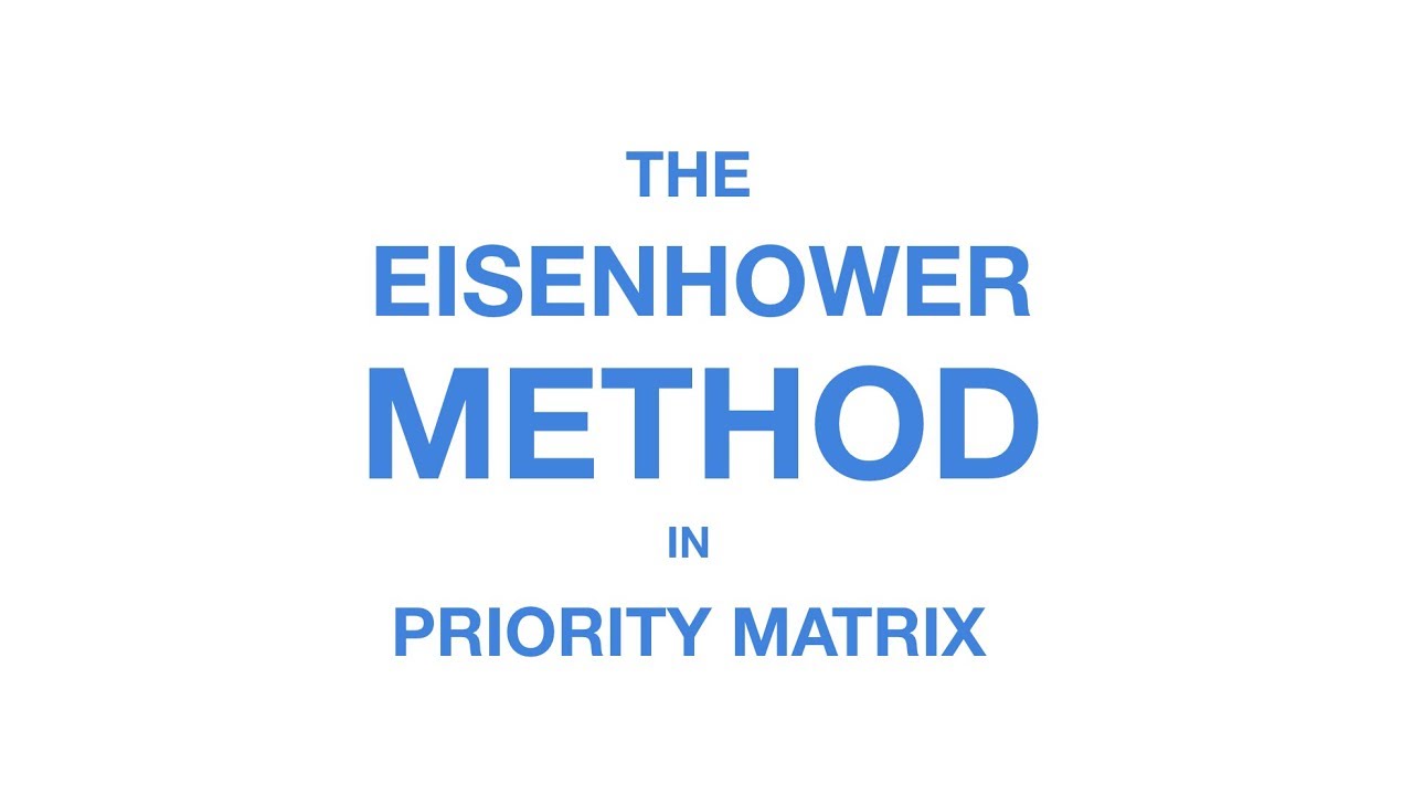 The Eisenhower Method in Priority Matrix