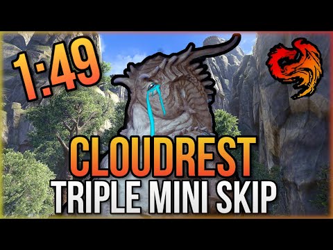 🐌⏲️ESO - Cloudrest Triple Mini Skip | 1:49 Fight Time | Dragonknight Tank | Lost Depths