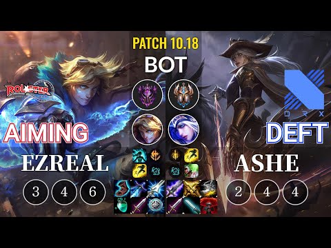 KT Aiming Ezreal vs DRX Deft Ashe Bot - KR Patch 10.18