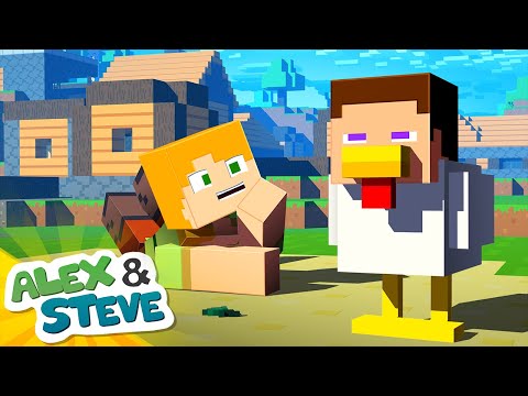 STEVE THE CHICKEN - Alex and Steve Life (Minecraft Animation)