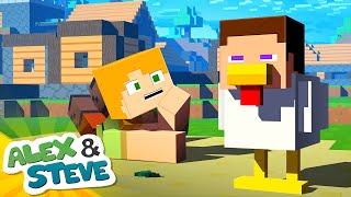 🐔 AN ENDER PEARL DID THIS TO STEVE?!?! | The Minecraft Life of Alex & Steve | Minecraft Animation