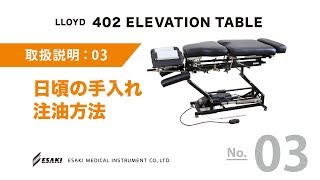 03.日頃のお手入れ(注油方法)の動画リンクです。