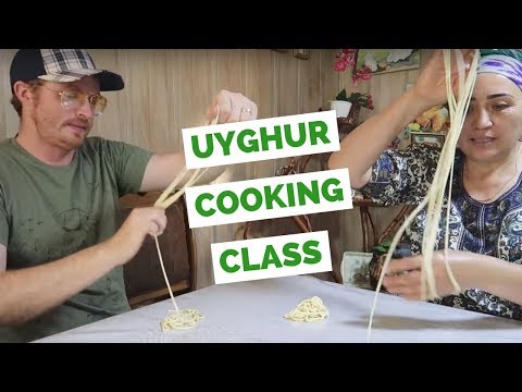 Uyghur Food Cooking Class making Lagman in Karakol, Kyrgyzstan