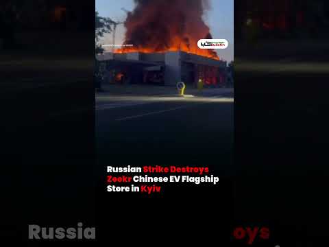 Russian Strike Destroys Zeekr EV Flagship Showroom in Kyiv