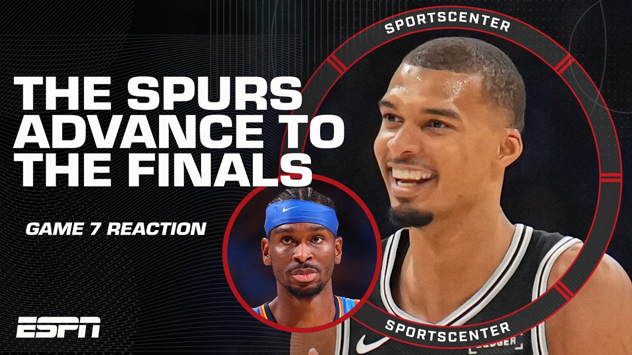 Game 7 REACTION 🍿 Wemby & the Spurs eliminate SGA & the defending champs 🤯 | SportsCenter