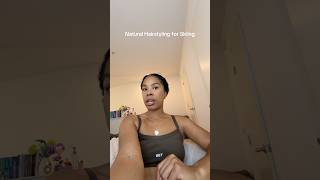 How to style natural hair for a ski trip #naturalhair #blackgirlhair #skitripplanning