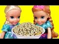 BREAKFAST ELSA ANNA Toddlers At RESTAURANT Strawberry JAM PANCAKES Milk Cereals Grape Jelly