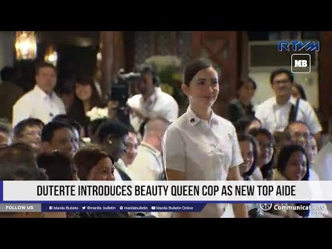 Duterte introduces beauty queen cop as new top aide