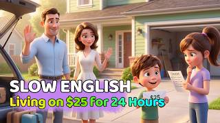 Living on $25 for 24 Hours | Easy English Listening Practice for Beginners (A1 - A2 Level)