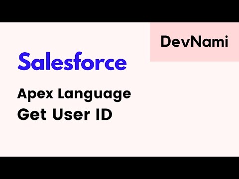 Salesforce Developer How to Get User ID Apex Language