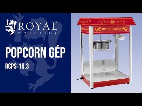 Videó - Popcorn gép - retro design - piros