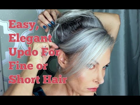 Easy Elegant Updo For Fine Or Short Hair