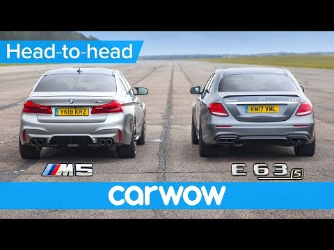 New BMW M5 vs Mercedes-AMG E63 S - DRAG RACE, ROLLING RACE & BRAKE TEST