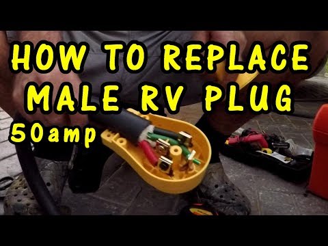 HOW TO REPLACE RV 50 amp MALE PLUG | CAMCO POWER GRIP POWER CORD