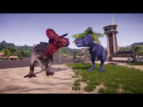 Tyrannosaurus Rex COLOR PACK vs ULTIMASAURUS Breakout & Fight Dinosaurs Fighting