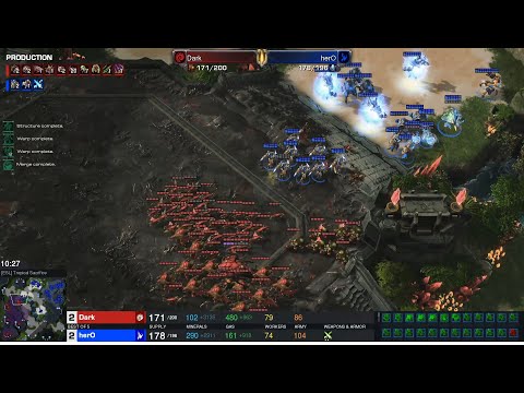 StarCraftⅡ DreamHack Masters 2022 Valencia Jul3 Dark(Z) v herO(P) Game 4 MAPS[ESL]Tropical Sacrifice