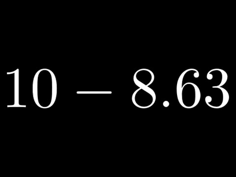How to Subtract a Decimal from a Whole Number