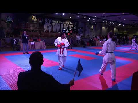 Karate 8th World Congress & Meet WIKF (NED) vs (DOM) Women Oct  2017 Curacao