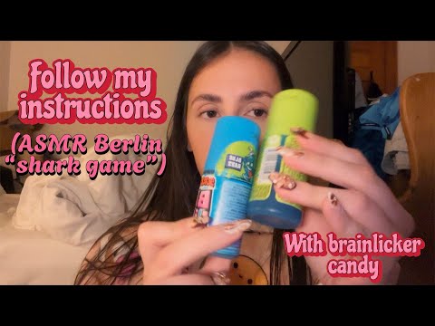 ASMR- ULTRA tingly instructions with brainlicker candy/mouth sounds🧠😴 