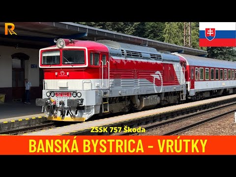 Cab Ride Banská Bystrica - Vrútky (Zvolen – Vrútky Railway, Slovakia) train driver's view 4K