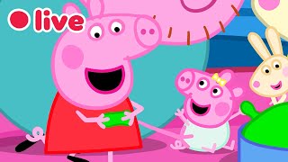 🔴 Peppa Pig BEBÊ EVIE Episódios AO VIVO 🍼 Melhores Momentos da Evie 💛 Desenhos Infantis