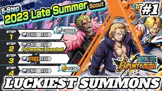 MY LUCKIEST PULLS YET! Late Summer Summons for Frags! OPBR F2P Life #1 | One Piece Bounty Rush