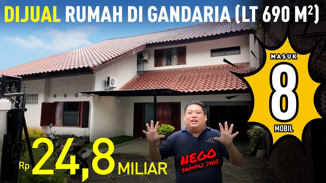 Dijual : Rumah dengan Luas Tanah 690 M² di Gandaria | bisa Parkir Dalam Sampai 8 Mobil