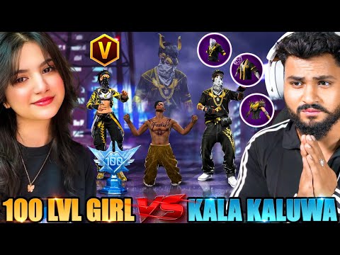 100 Lvl. Girl Streamer X Golden HipHop Vs Kala Kaluwa in BR Rank आजा Golden Hiphop 1 vs 8 में !! 😤