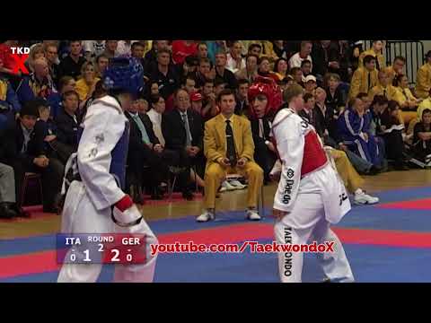 Taekwondo Euros 2006 Female Feather Weight Semi Final V Calabrese (ITA) v P Budak (GER)