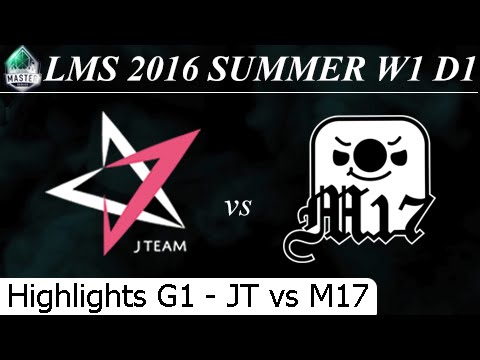 JT vs M17 Game 1 Highlights - LMS Summer 2016 W1D1M1 J Team vs Machi