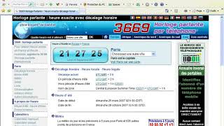 Trouver la date et l'heure exacte d'un pays sur le site Horlogeparlante.com