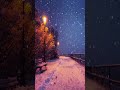 Beautiful scene of snow falling during sunset 🌧🌅🌧
