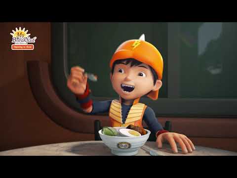 BoBoiBoy & Gopal with MyBreakfast set