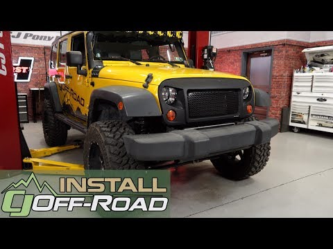 Jeep Wrangler JK Fabtech Lift Kit 3" Trail II With Stealth Shocks 4-Door 2007-2018 Installation