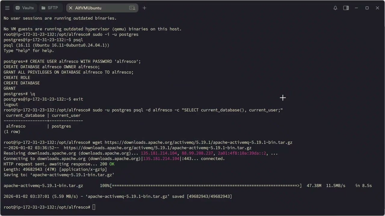 Alfresco Installation on Ubuntu | ACS, Share & Alfresco Search Services (Step-by-Step)