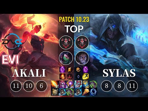 DFM Evi Akali vs Sylas Top - KR Patch 10.23