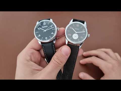 Dois grandes relógios de escritório alemães da Glashütte & Schwarzwald