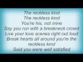 Richard Thompson - Reckless Kind Lyrics