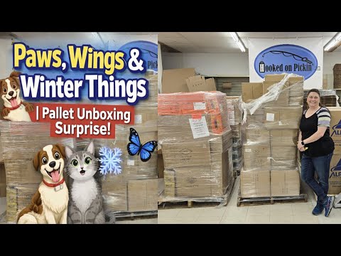 Paws, Wings & Winter Things 🐶🐱🦋❄️ | Pallet Unboxing Surprise!