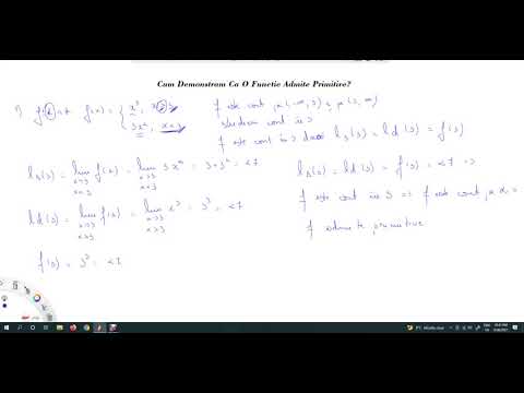 Cum demonstram ca o functie admite primitive?