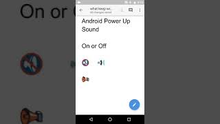 Android Power Up Sound On or Off