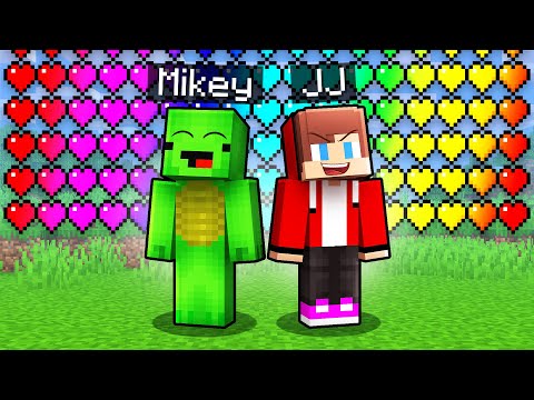 Mikey and JJ Have 1.000.000 OP Hearts in Minecraft (Maizen)