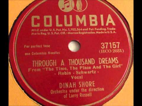 Dinah Shore - Through A Thousand Dreams on 1946 Columbia 78 rpm record.