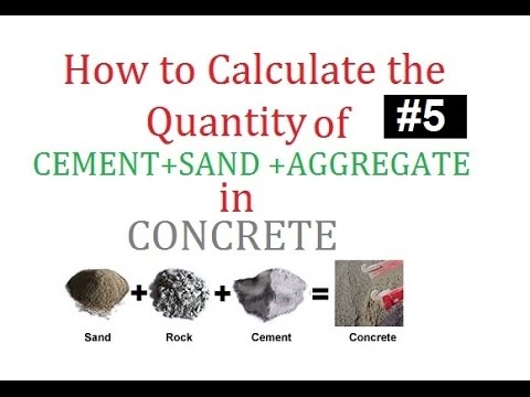 How to calculate the quantity of cement sand and aggregate in concrete Video