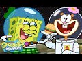SpongeBob Flies To The Moon W Sandy Goons On The Moon Full Scene SpongeBob